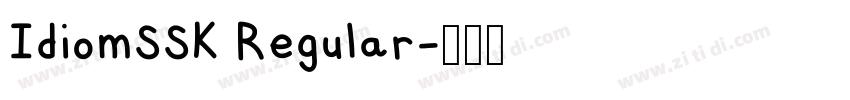 IdiomSSK Regular字体转换